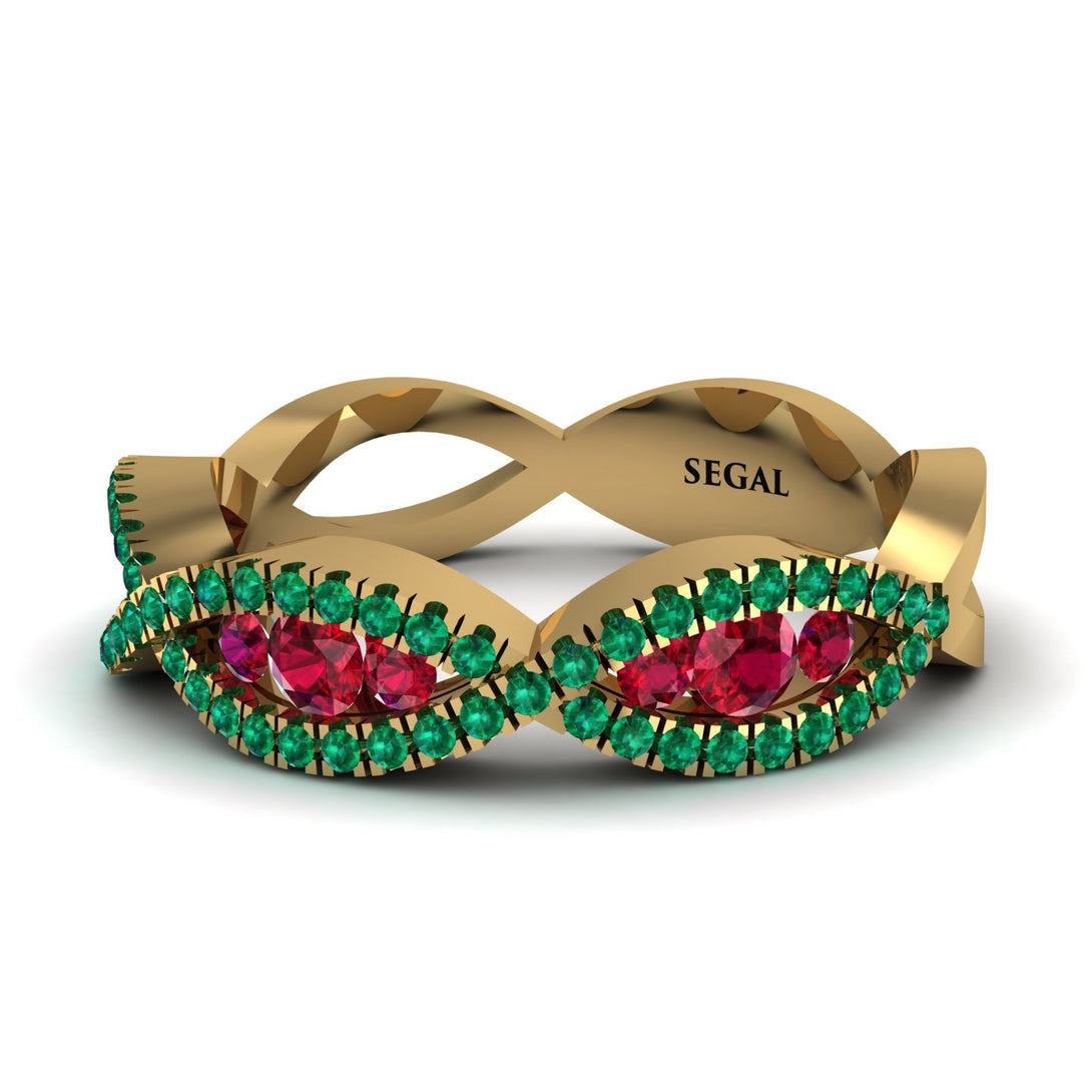 Ruby Eternal Embrace Wedding Ring - Jenna No. 25