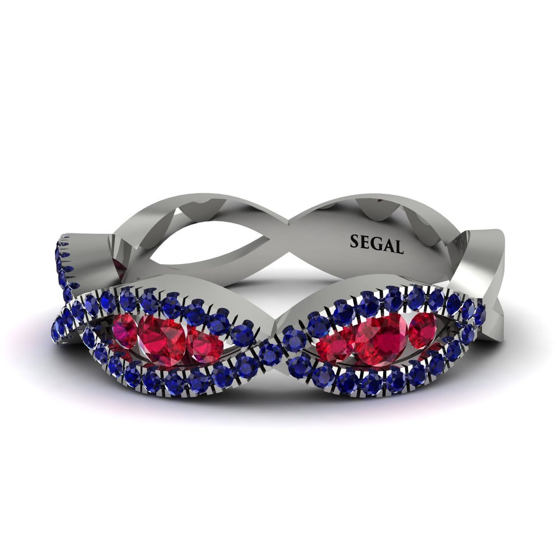 Ruby Eternal Embrace Wedding Ring - Jenna No. 72