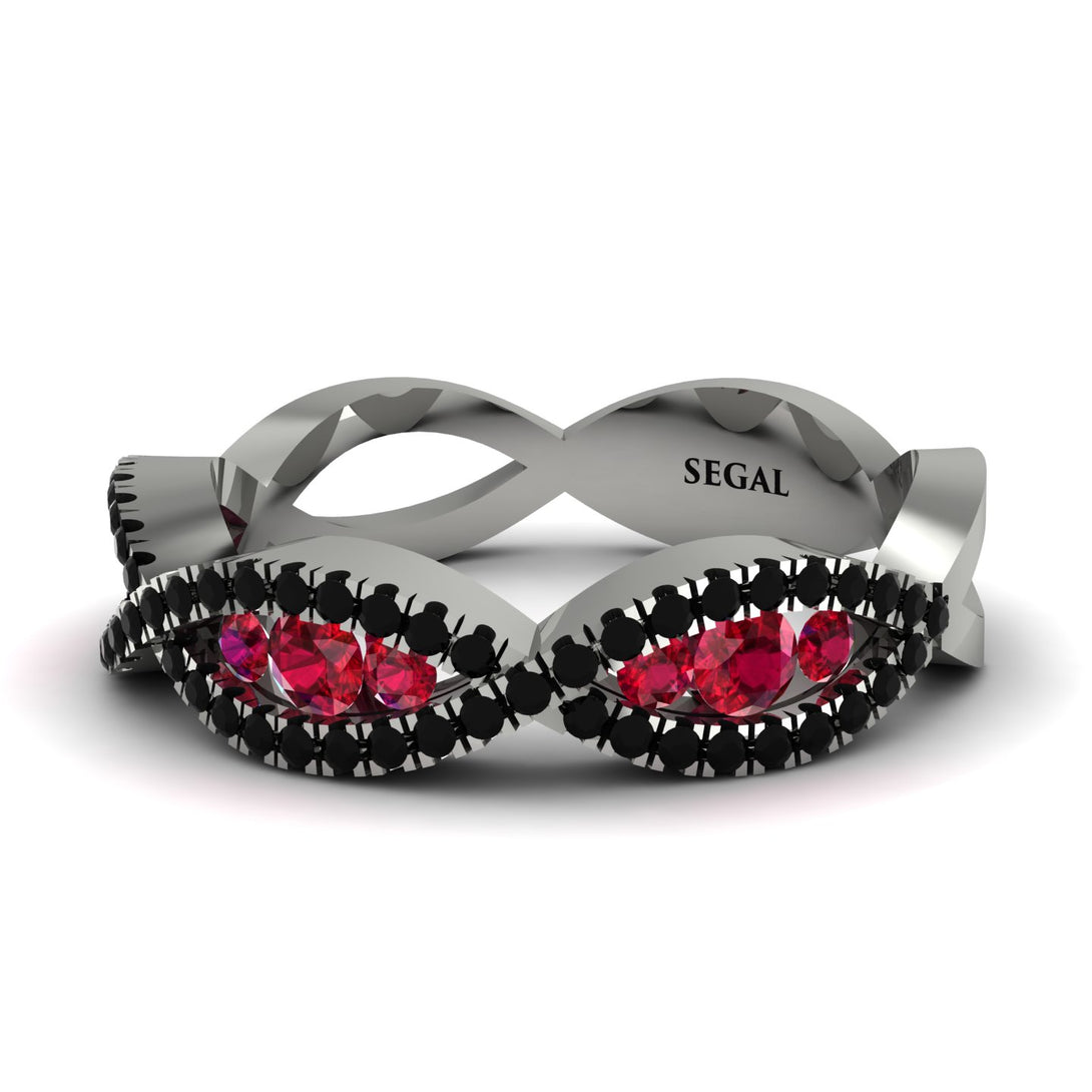 Ruby Eternal Embrace Wedding Ring - Jenna No. 42