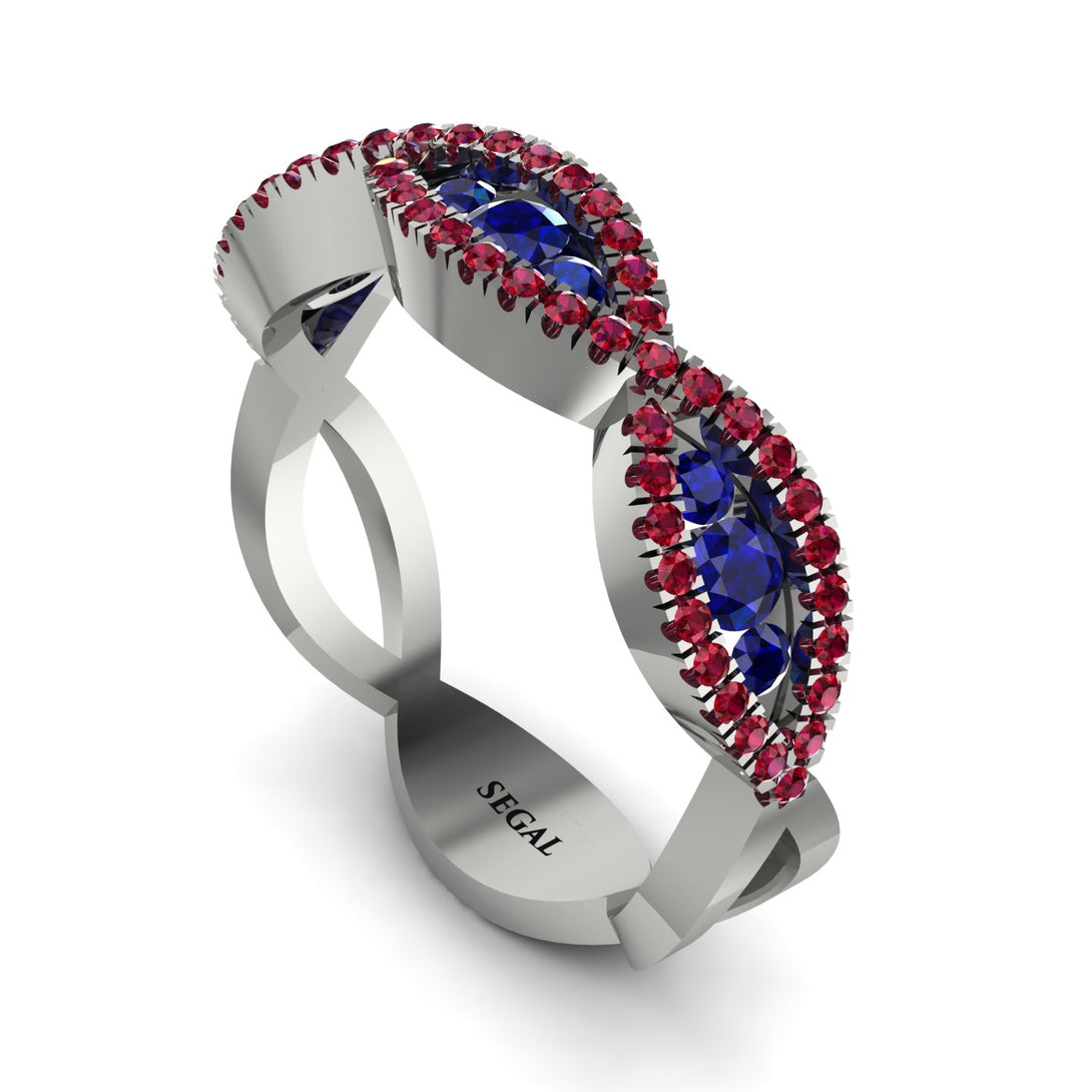 Sapphire Eternal Embrace Wedding Ring - Jenna No. 60
