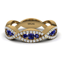 Sapphire Eternal Embrace Wedding Ring - Jenna No. 13 image 1