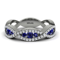 Sapphire Eternal Embrace Wedding Ring - Jenna No. 15 image 1