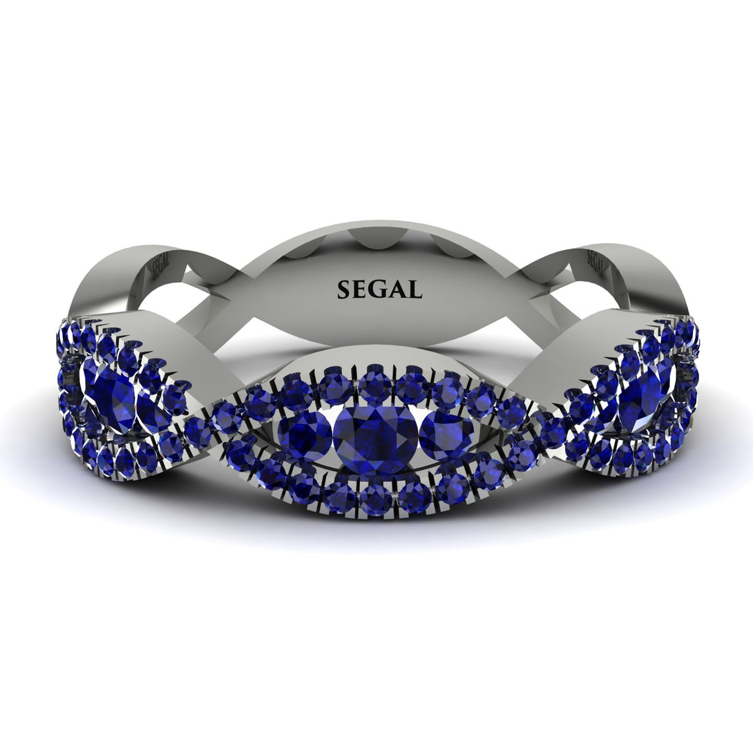 Sapphire Eternal Embrace Wedding Ring - Jenna No. 75