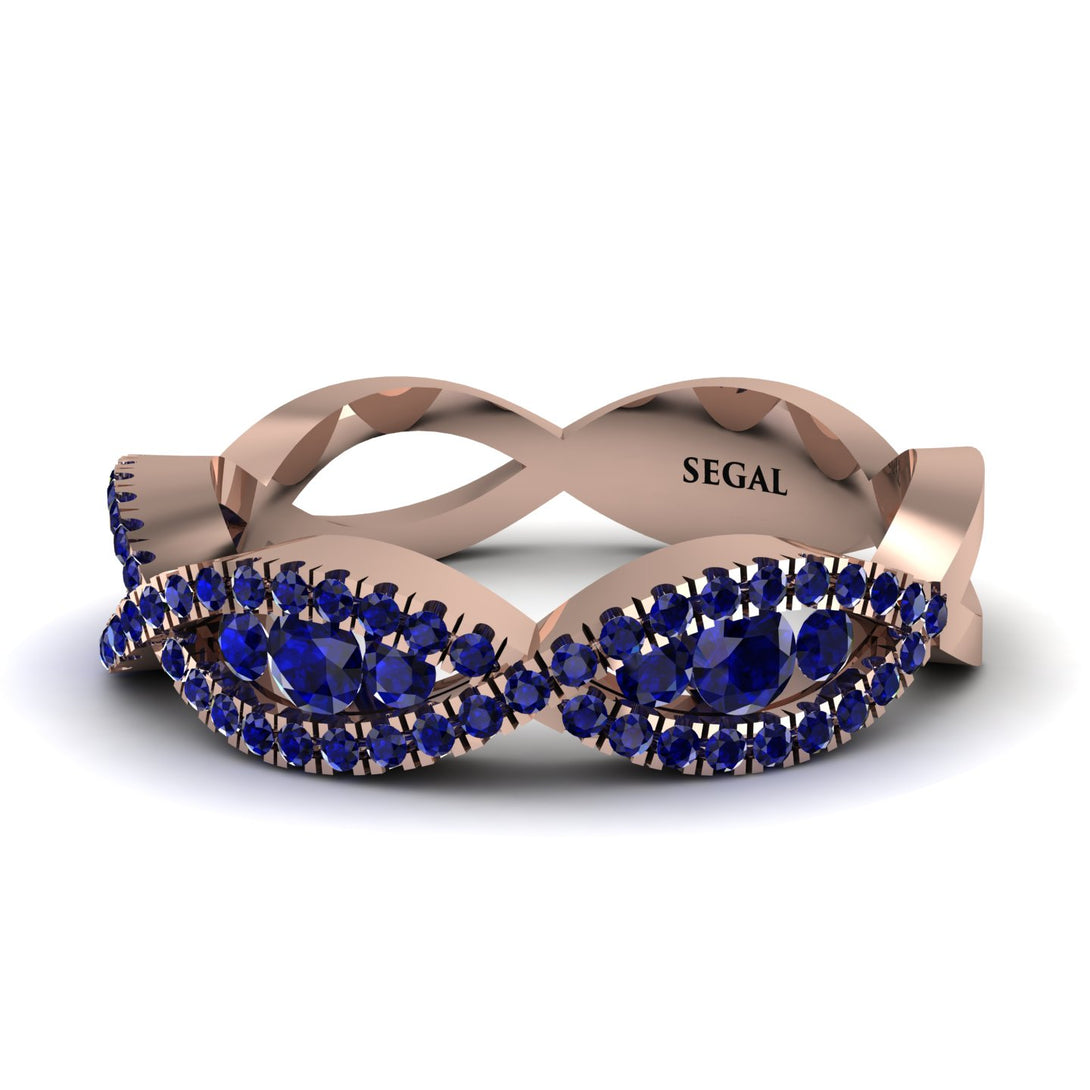 Sapphire Eternal Embrace Wedding Ring - Jenna No. 74