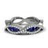 Sapphire Eternal Embrace Wedding Ring - Jenna No. 15