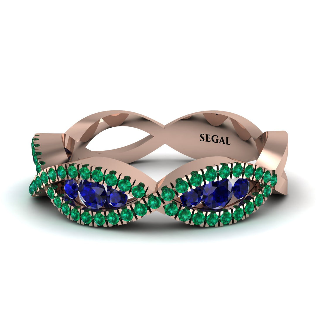 Sapphire Eternal Embrace Wedding Ring - Jenna No. 29