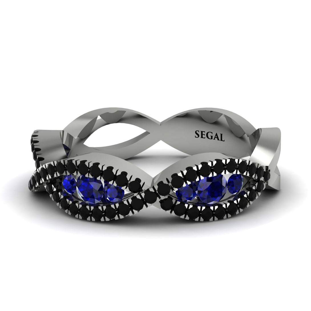 Sapphire Eternal Embrace Wedding Ring - Jenna No. 45