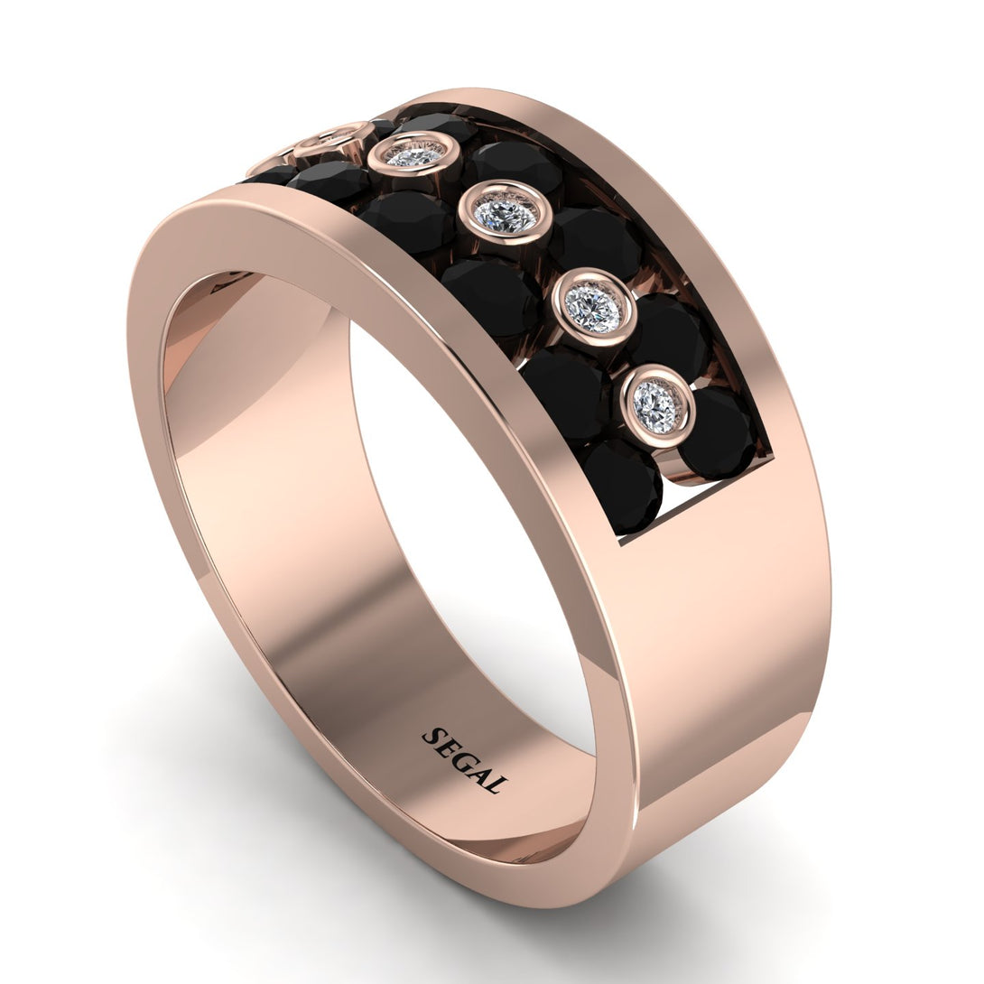 Black Diamond Eternal Harmony Wedding Ring - Carmen No. 8