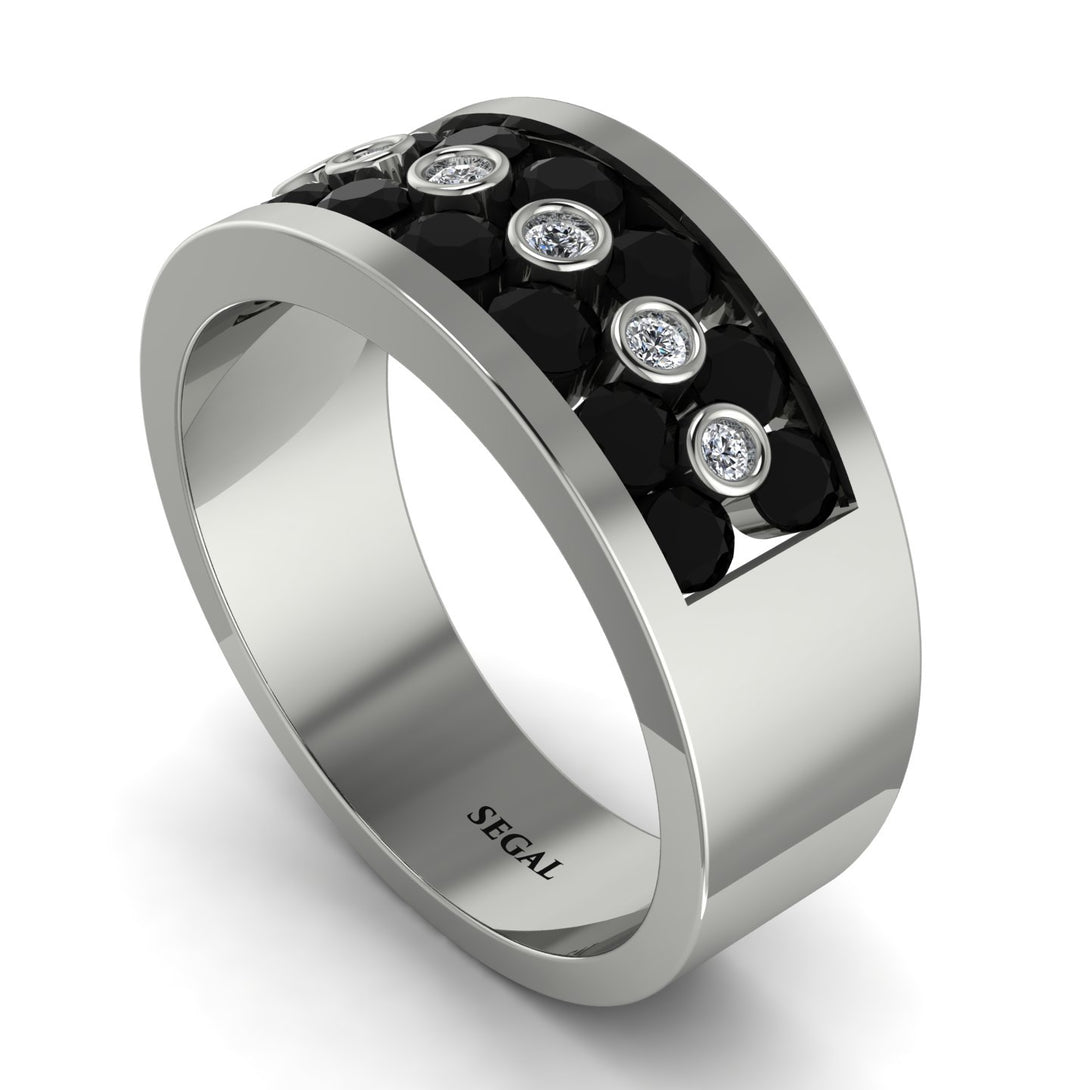Black Diamond Eternal Harmony Wedding Ring - Carmen No. 9