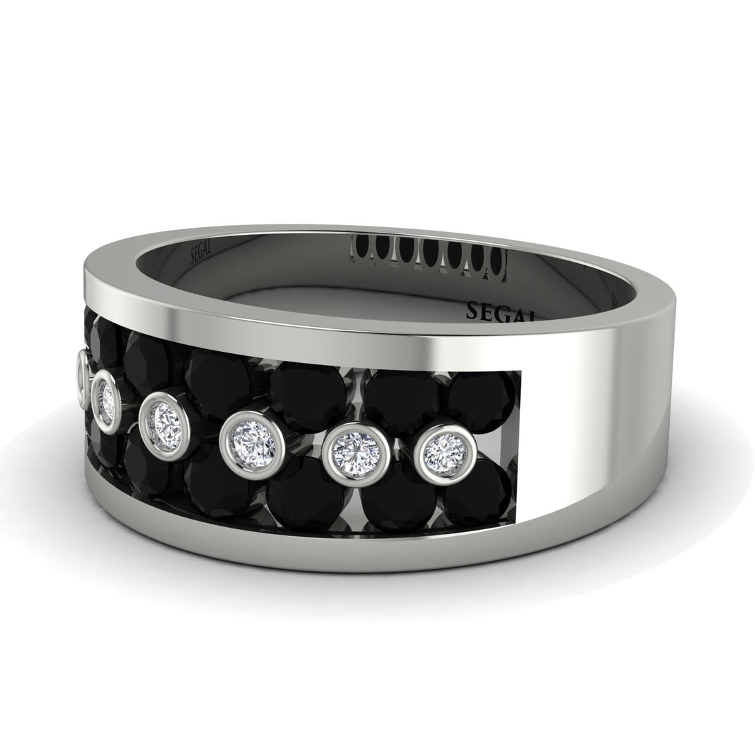 Black Diamond Eternal Harmony Wedding Ring - Carmen No. 9