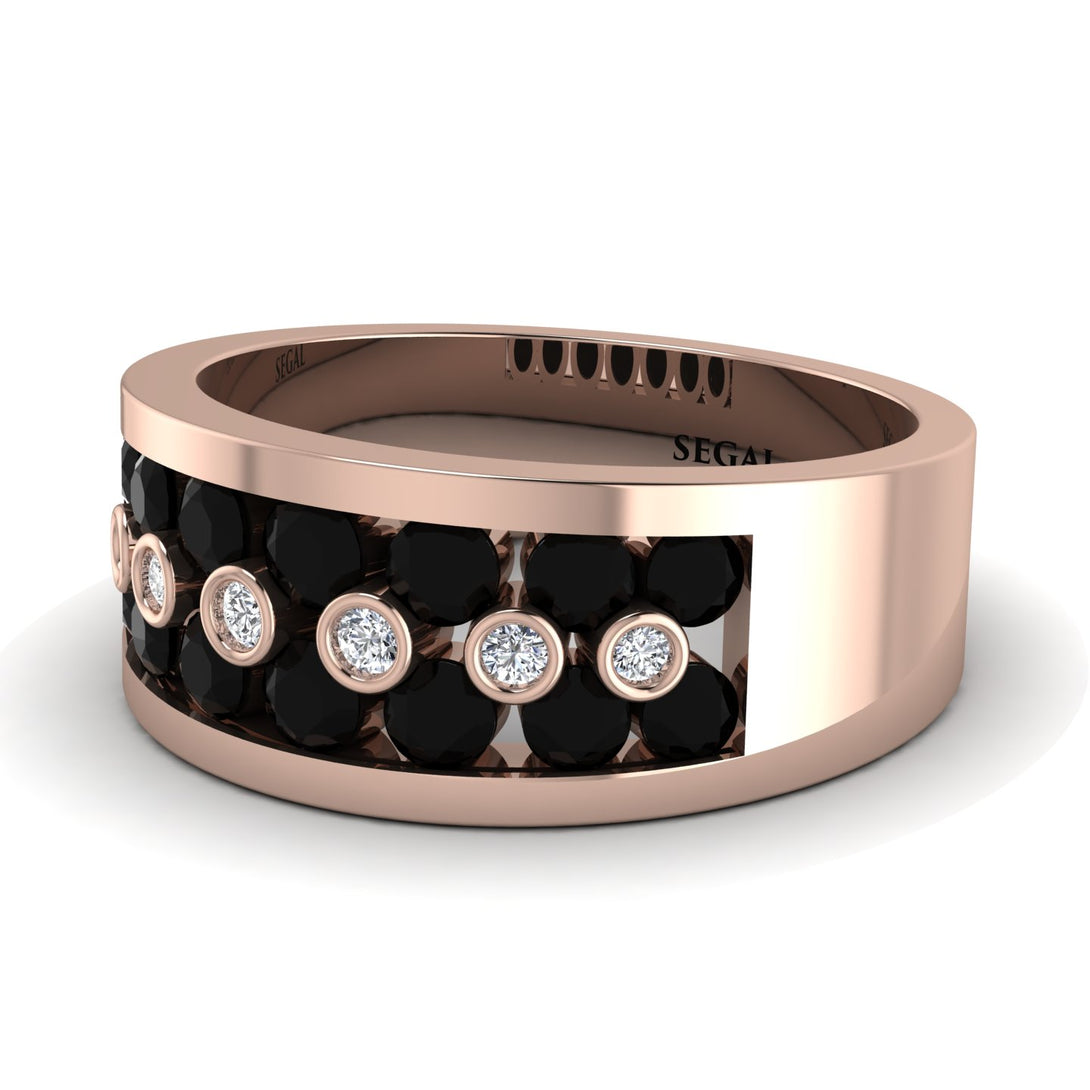 Black Diamond Eternal Harmony Wedding Ring - Carmen No. 8