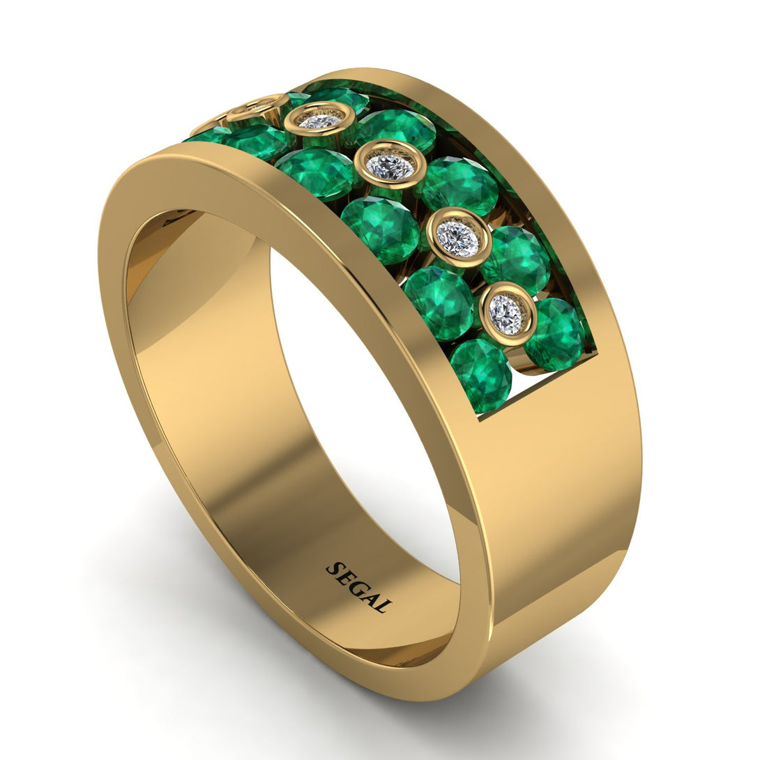 Emerald Eternal Harmony Wedding Ring - Carmen No. 4