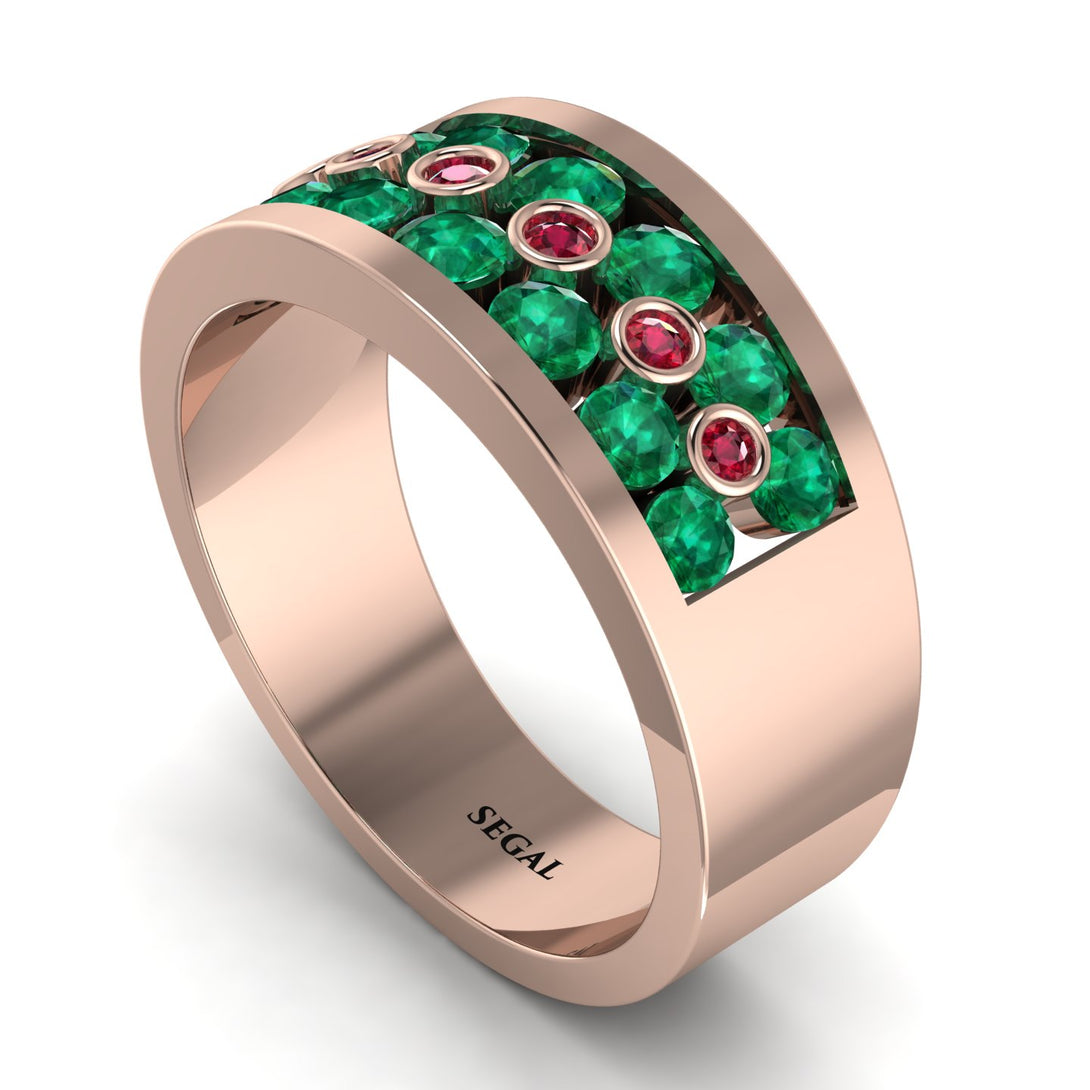 Emerald Eternal Harmony Wedding Ring - Carmen No. 50