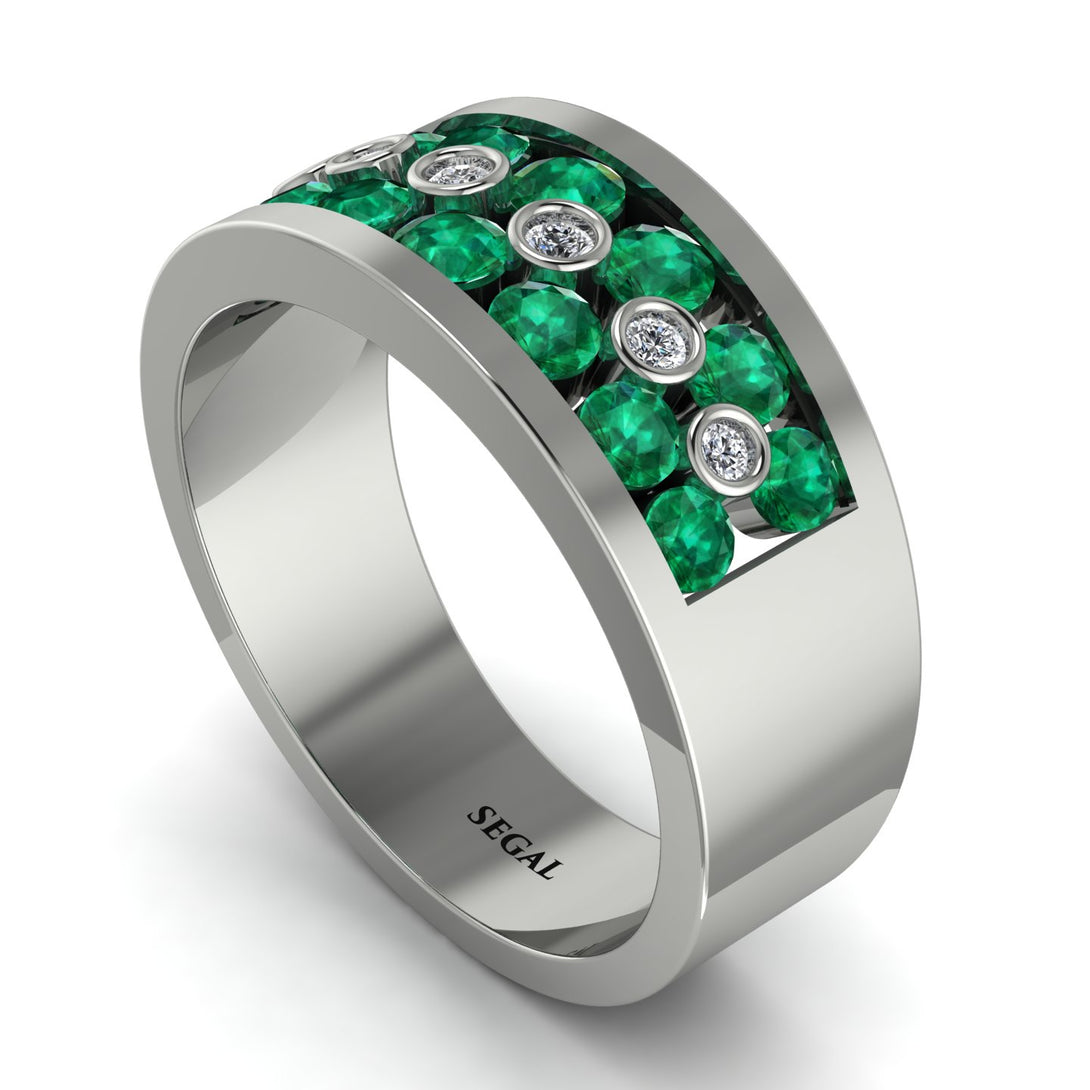 Emerald Eternal Harmony Wedding Ring - Carmen No. 6
