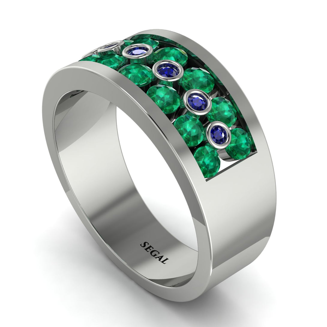 Emerald Eternal Harmony Wedding Ring - Carmen No. 66