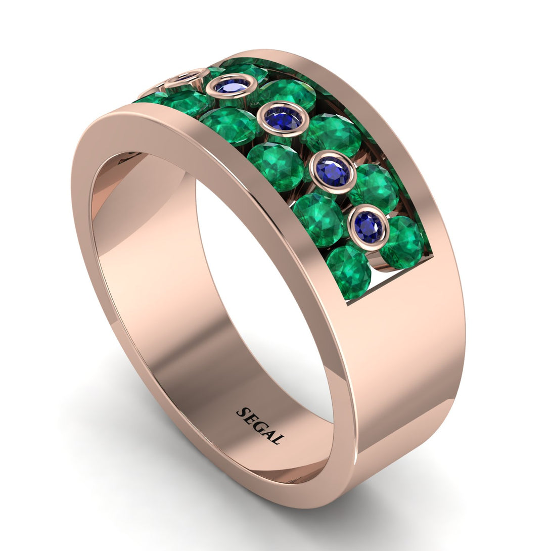 Emerald Eternal Harmony Wedding Ring - Carmen No. 65