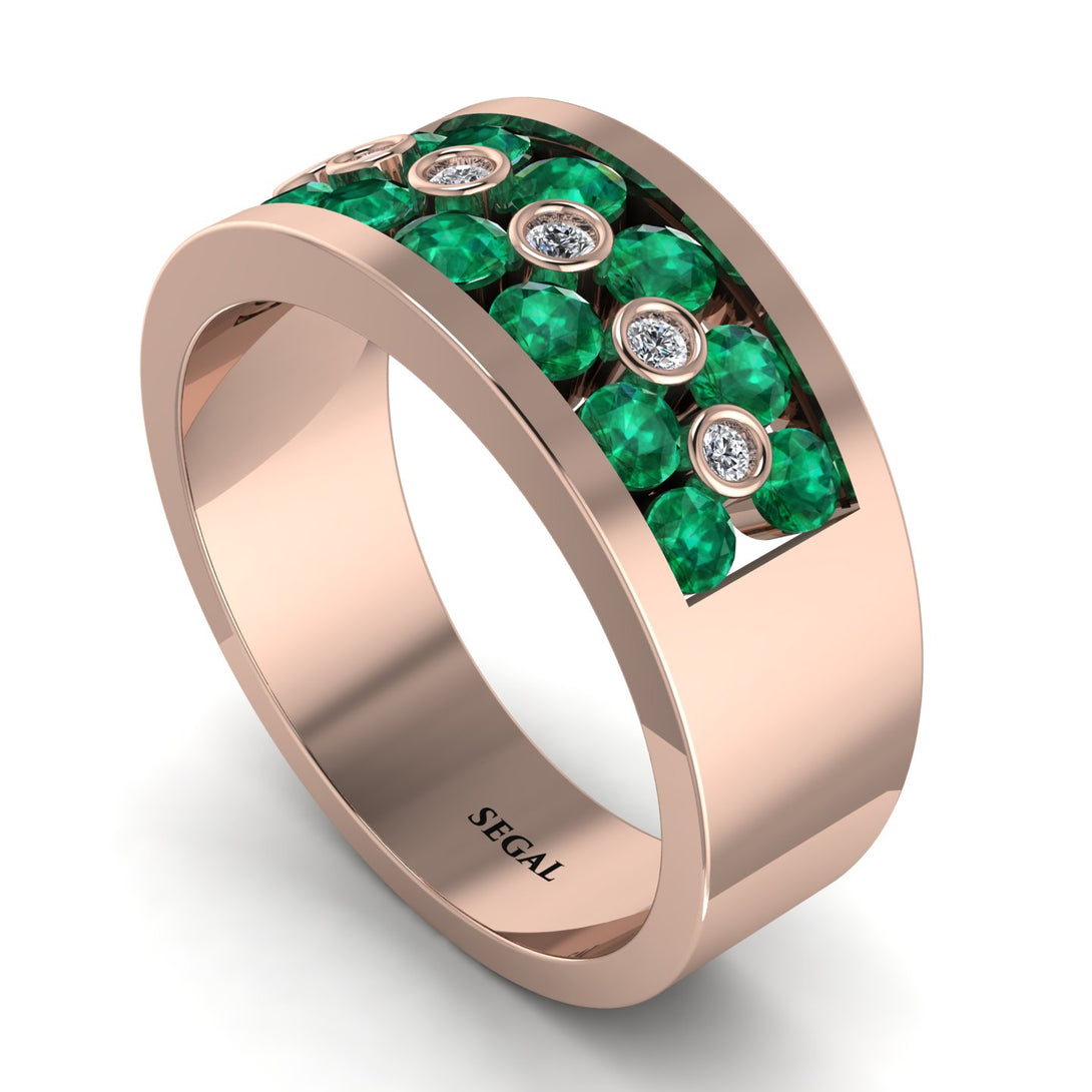 Emerald Eternal Harmony Wedding Ring - Carmen No. 5