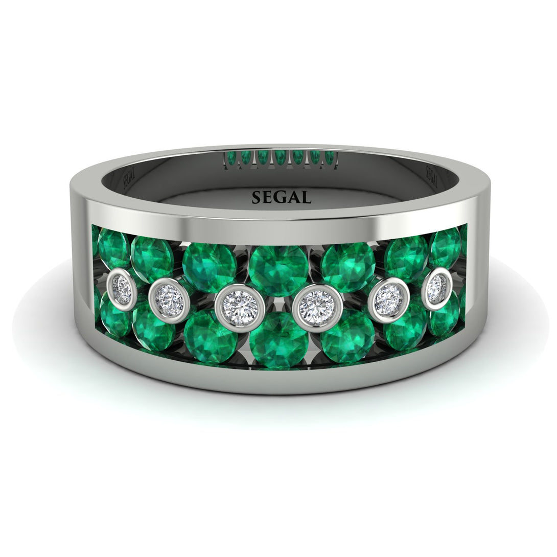 Emerald Eternal Harmony Wedding Ring - Carmen No. 6
