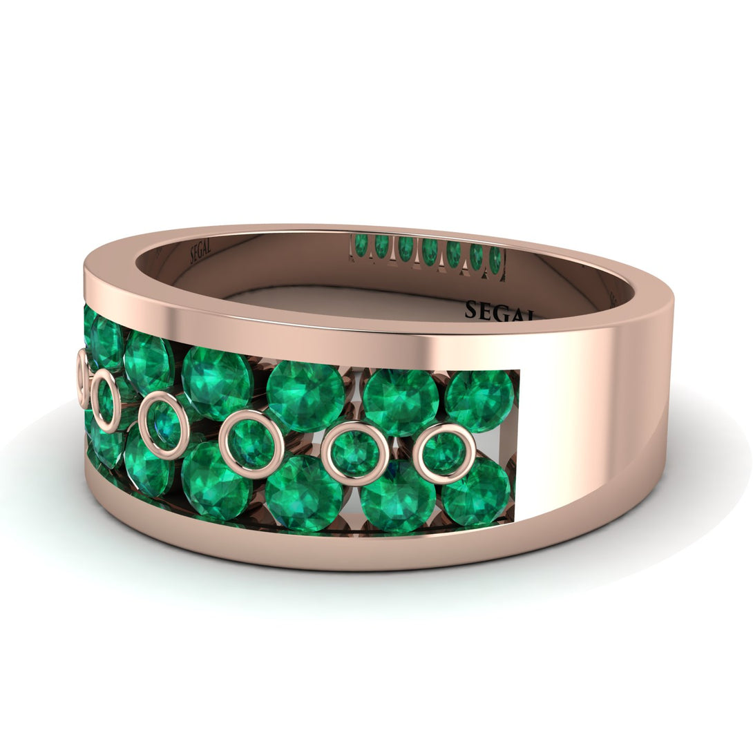 Emerald Eternal Harmony Wedding Ring - Carmen No. 20