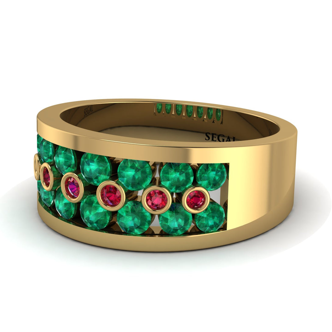 Emerald Eternal Harmony Wedding Ring - Carmen No. 49