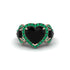 Black Diamond Eternal Heartbeat Engagement Ring - Aylin No. 23