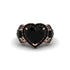 Black Diamond Eternal Heartbeat Engagement Ring - Aylin No. 38 image 3