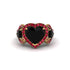 Black Diamond Eternal Heartbeat Engagement Ring - Aylin No. 52