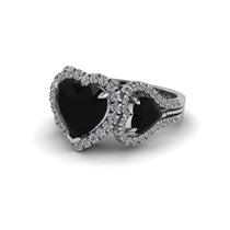 Black Diamond Eternal Heartbeat Engagement Ring - Aylin No. 9 image 1