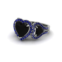 Black Diamond Eternal Heartbeat Engagement Ring - Aylin No. 69 image 1