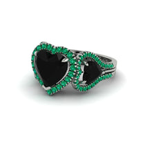 Black Diamond Eternal Heartbeat Engagement Ring - Aylin No. 24 image 1