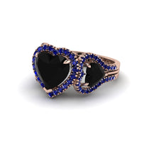 Black Diamond Eternal Heartbeat Engagement Ring - Aylin No. 68 image 1