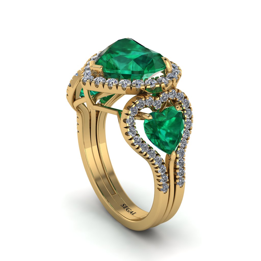 Emerald Eternal Heartbeat Engagement Ring - Aylin No. 4