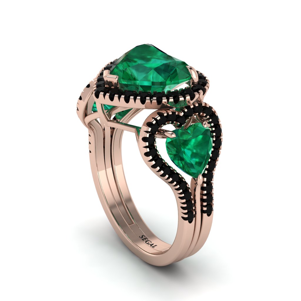 Emerald Eternal Heartbeat Engagement Ring - Aylin No. 35