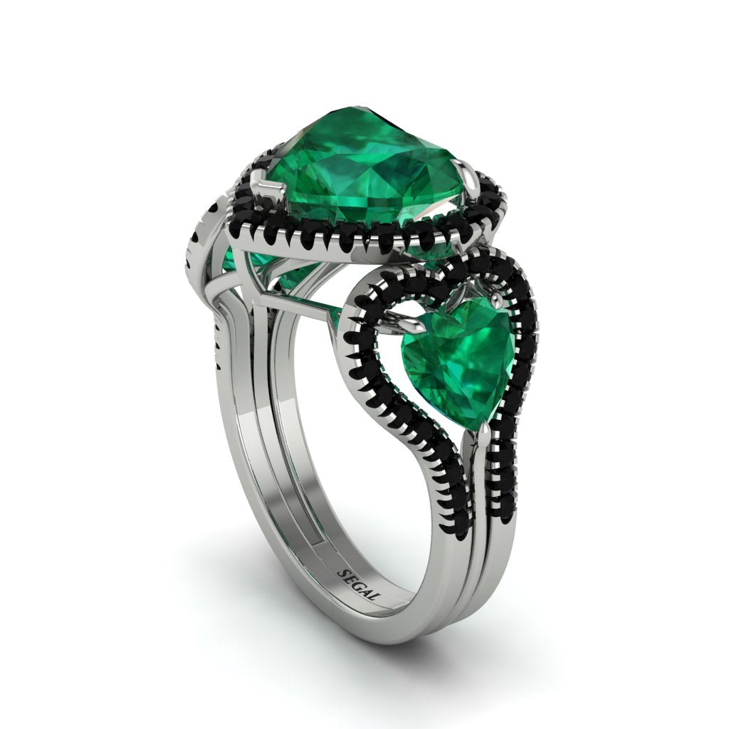 Emerald Eternal Heartbeat Engagement Ring - Aylin No. 36