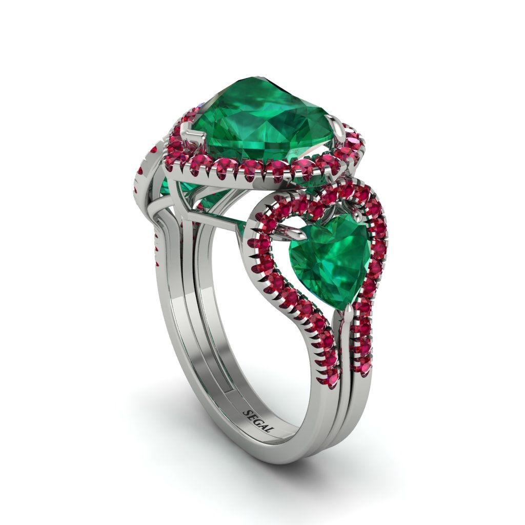 Emerald Eternal Heartbeat Engagement Ring - Aylin No. 51