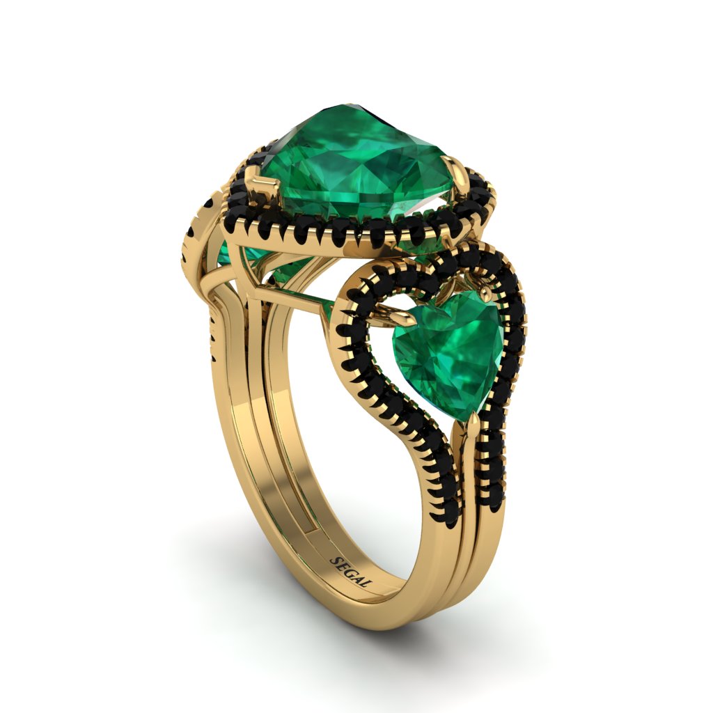 Emerald Eternal Heartbeat Engagement Ring - Aylin No. 34