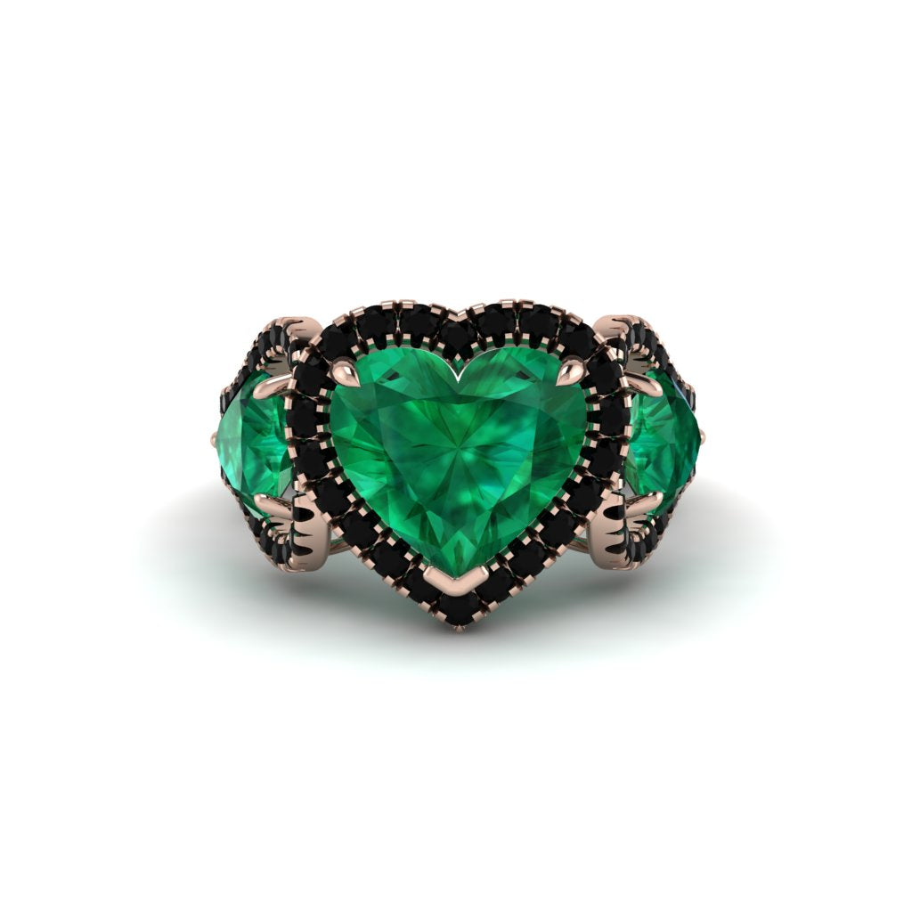 Emerald Eternal Heartbeat Engagement Ring - Aylin No. 35