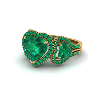 Emerald Eternal Heartbeat Engagement Ring - Aylin No. 19 image 1