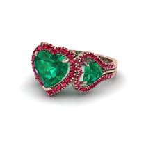 Emerald Eternal Heartbeat Engagement Ring - Aylin No. 50 image 1