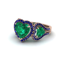 Emerald Eternal Heartbeat Engagement Ring - Aylin No. 65 image 1