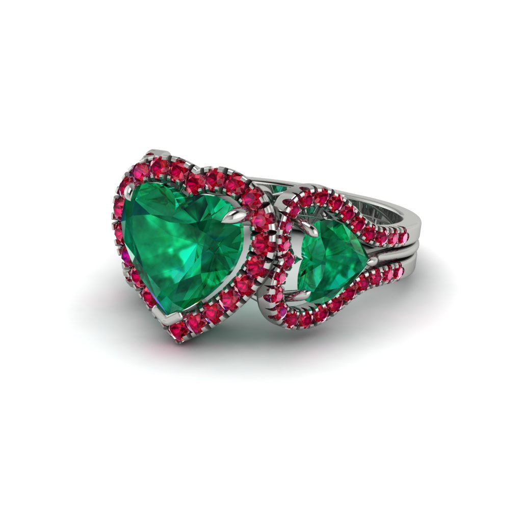 Emerald Eternal Heartbeat Engagement Ring - Aylin No. 51