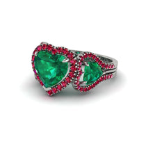 Emerald Eternal Heartbeat Engagement Ring - Aylin No. 51 image 1