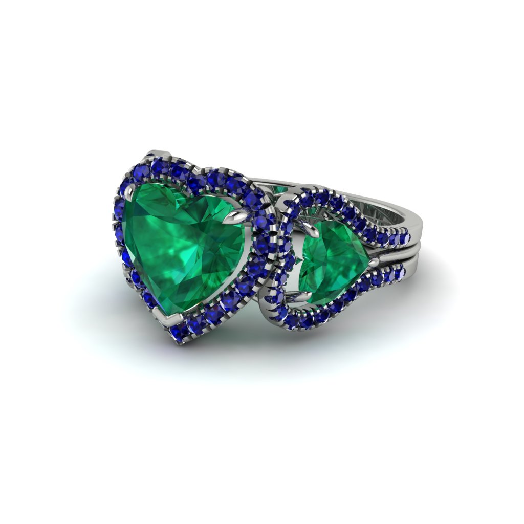 Emerald Eternal Heartbeat Engagement Ring - Aylin No. 66