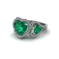 Emerald Eternal Heartbeat Engagement Ring - Aylin No. 6 image 1