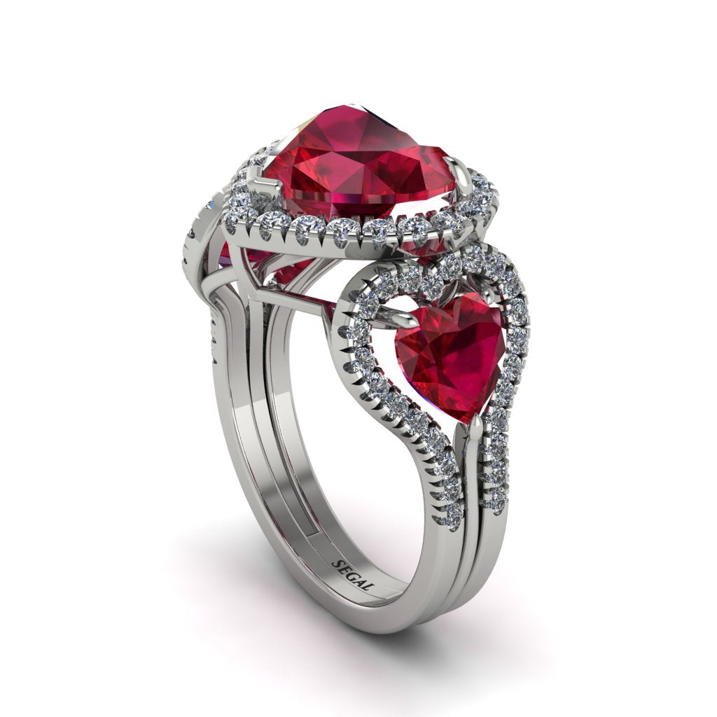 Ruby Eternal Heartbeat Engagement Ring - Aylin No. 12