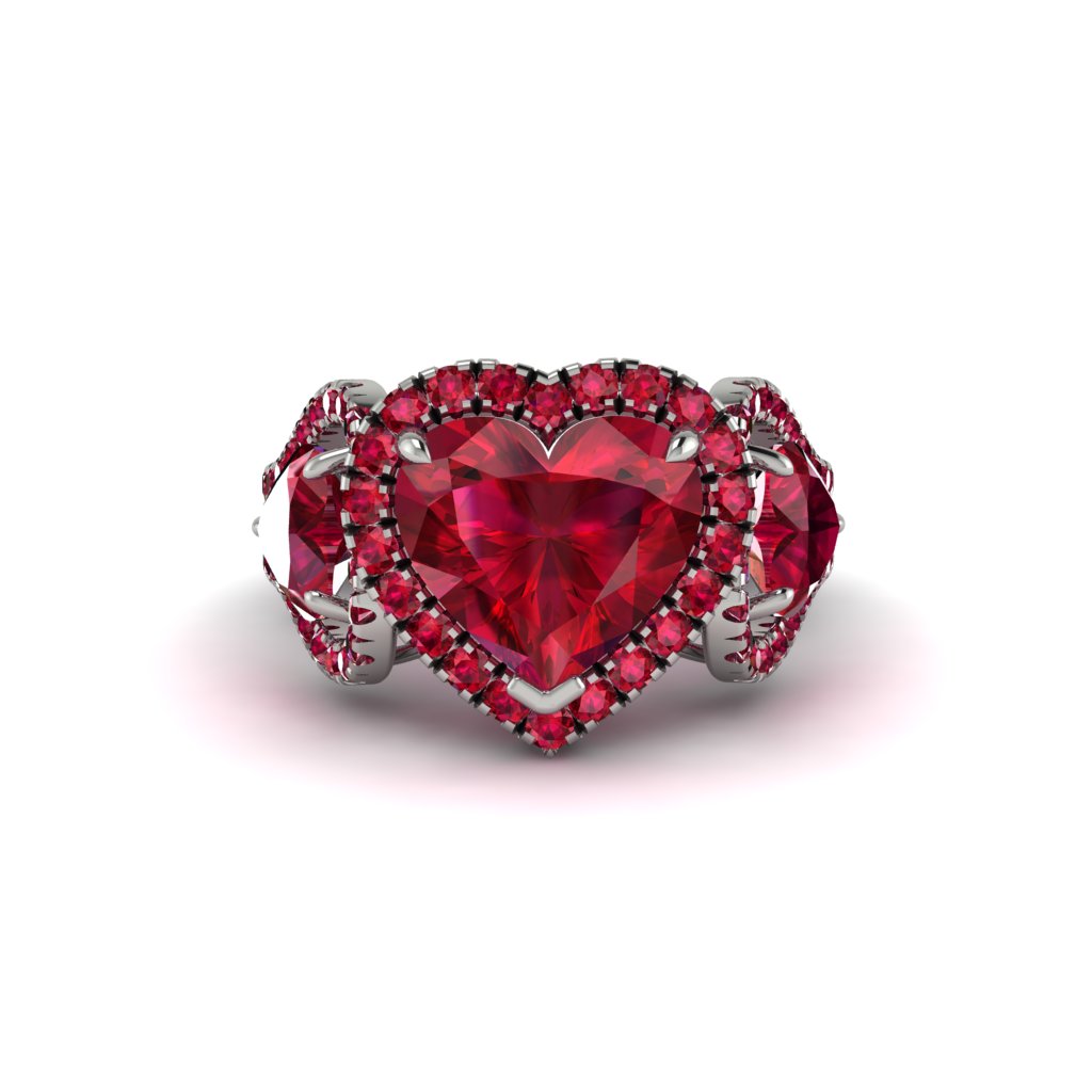Ruby Eternal Heartbeat Engagement Ring - Aylin No. 57