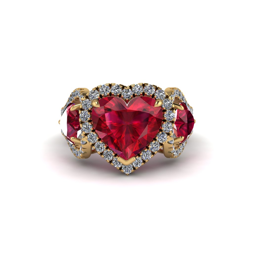 Ruby Eternal Heartbeat Engagement Ring - Aylin No. 10