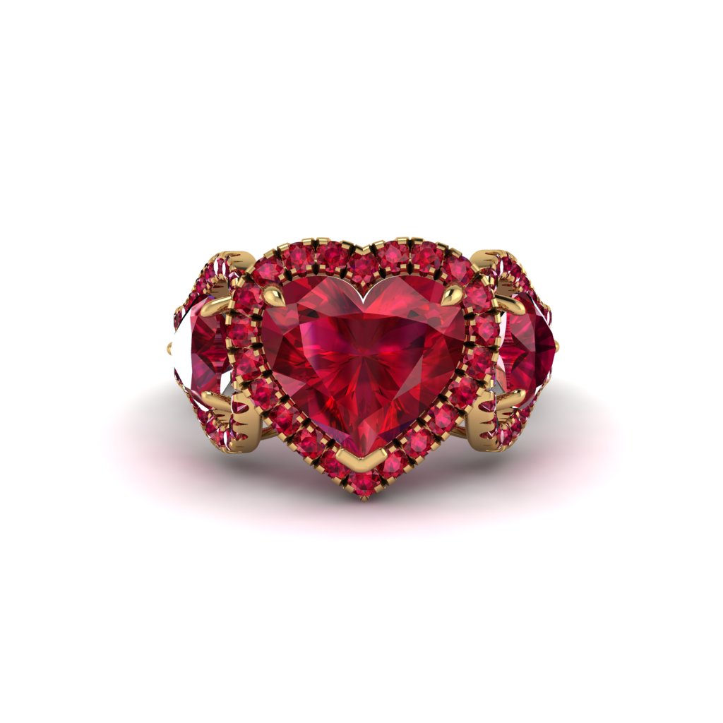 Ruby Eternal Heartbeat Engagement Ring - Aylin No. 55