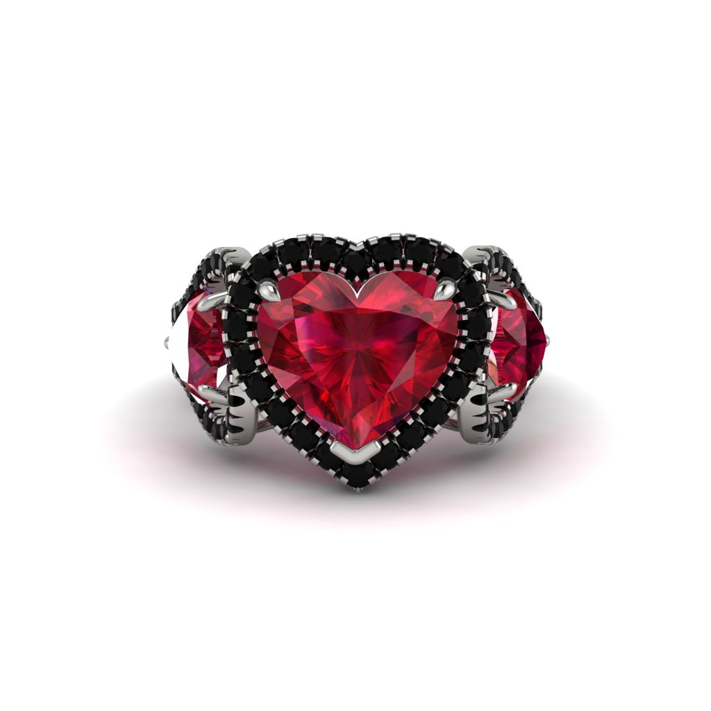 Ruby Eternal Heartbeat Engagement Ring - Aylin No. 42