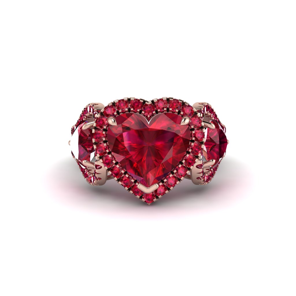 Ruby Eternal Heartbeat Engagement Ring - Aylin No. 56